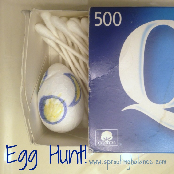 Lil Sprout Easter - www.sproutingbalance.com - Decorating Styrofoam Eggs