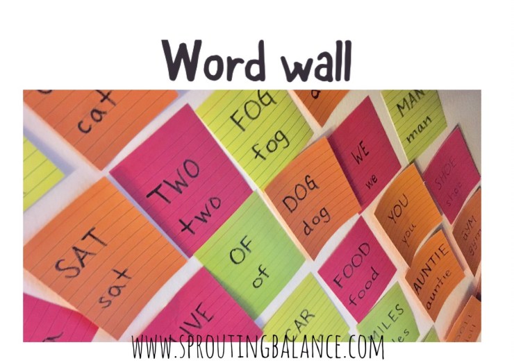 Word Wall | www.sproutingbalance.com | #literacy #reading