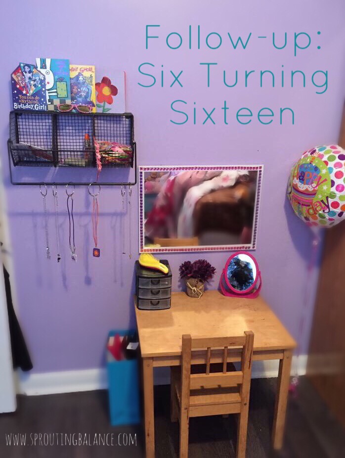 Follow-up: Six Turning Sixteen | www.sproutingbalance.com | #glam #birthday #girl #gift