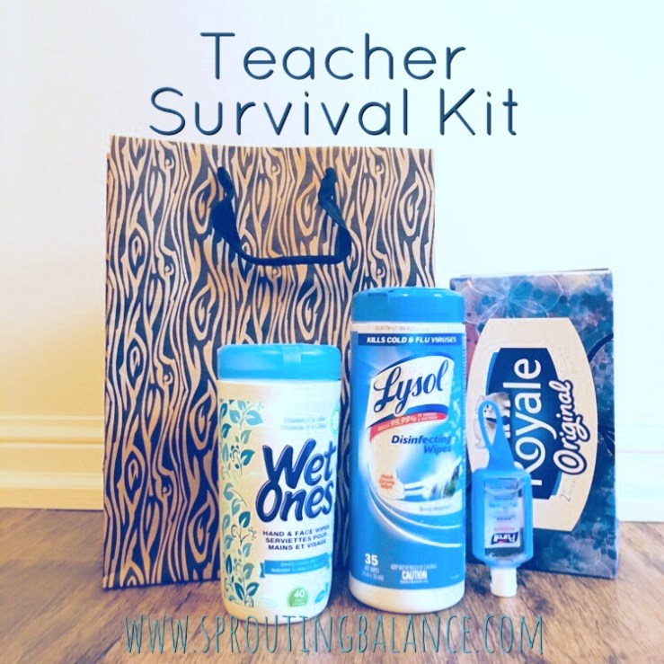 Teacher Survival Gift | www.sproutingbalance.com | #teacher #gift #survival #useful
