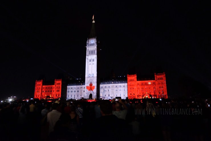 Every Summer has a Story: 2018 Ottawa - Northern Lights | www.sproutingbalance.com | #Parliament #Hill #Light #Show