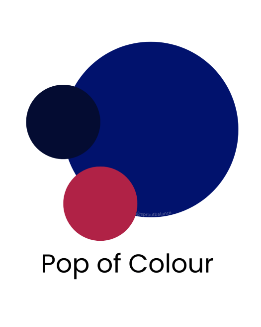 Colour Combinations | Colour Analysis | Winter Palette | Night Sky Blue | Adding a Pop of Colour | Sprouting Balance